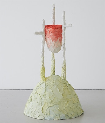 Camilla Bliss Whispered Gaze Delphian Gallery Mixed media sculpture in a gallery space